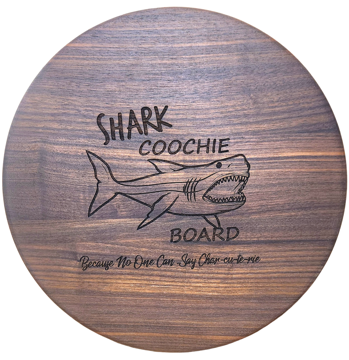 Large Round Walnut Charcuterie Board – 15”
