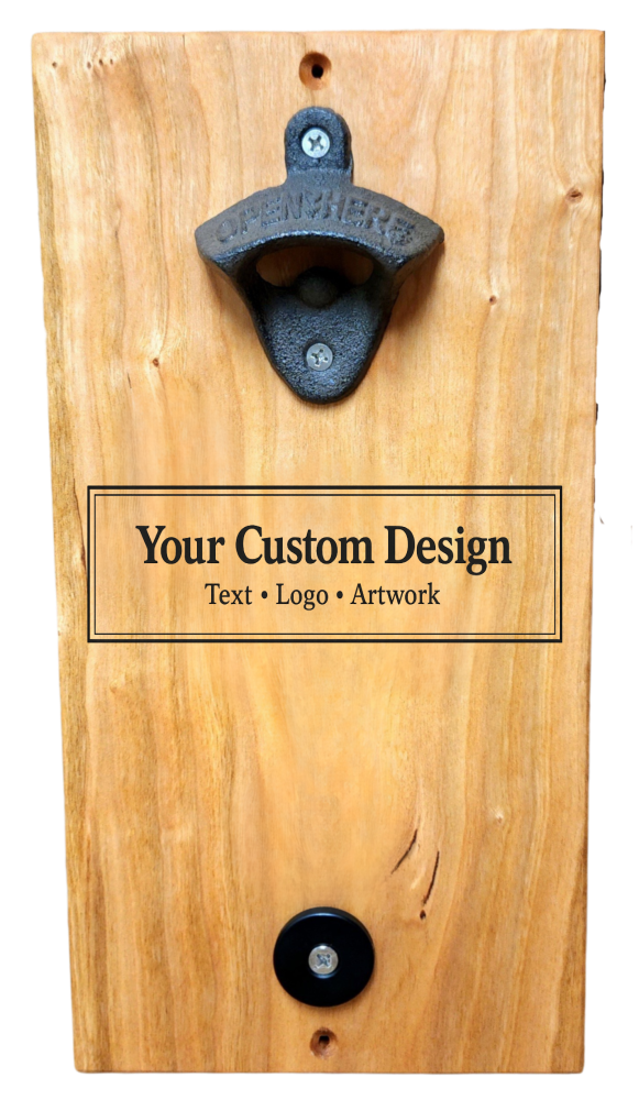 Wall Mounted Bottle Opener (Solid Cherry)