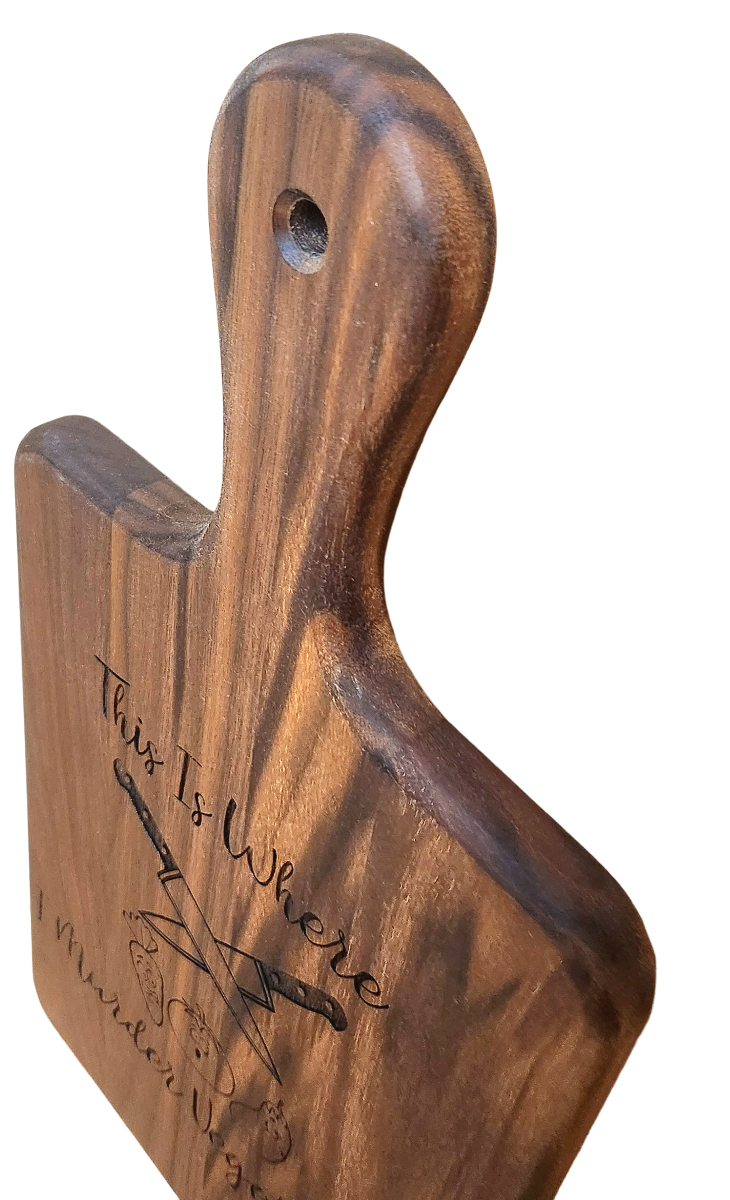 Small Walnut Paddle Board – 16” × 8”