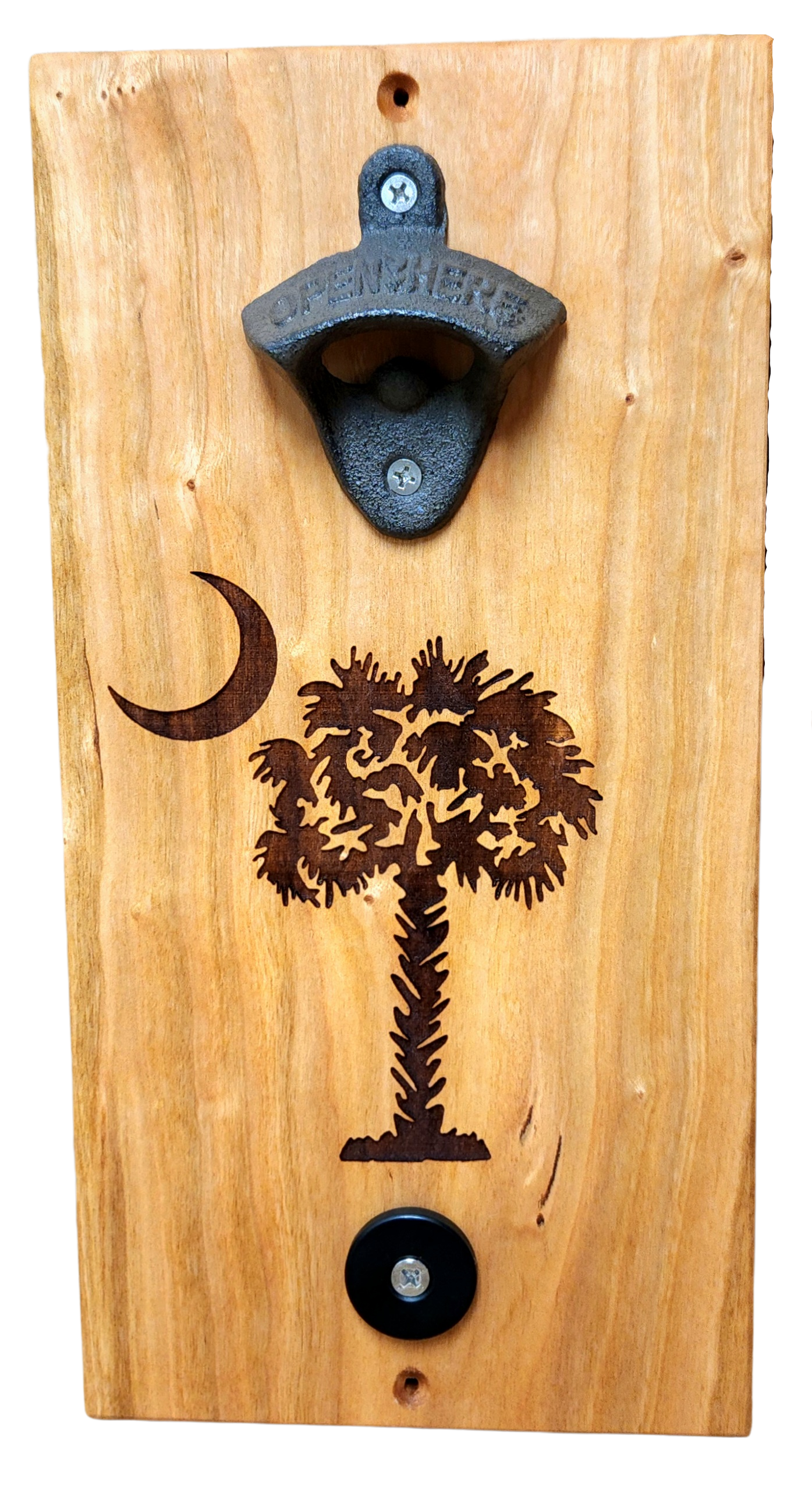 Wall Mounted Bottle Opener (Solid Cherry)