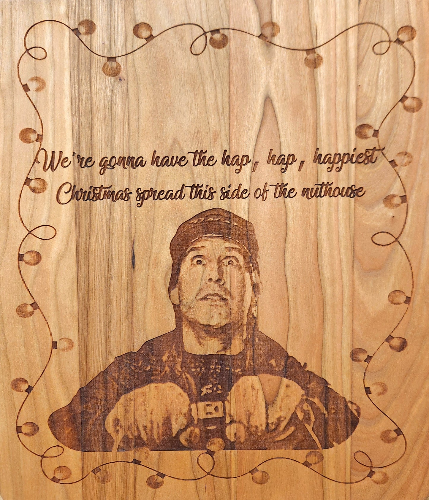 Walnut & Cherry Serving Tray with Cast Iron Handles – 10½” × 16”