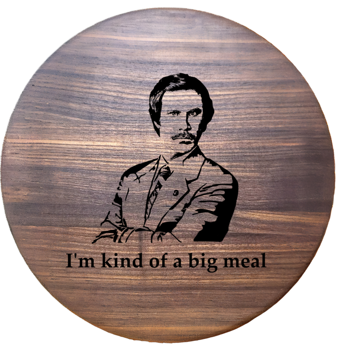 Large Round Walnut Charcuterie Board – 15”