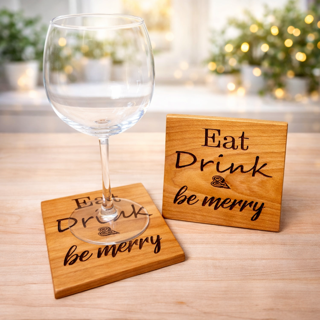 Coasters-Handmade from Cherry (Set of 4)