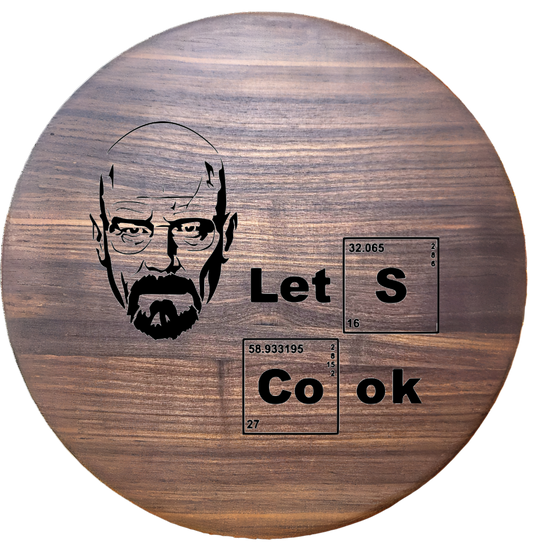 Large Round Walnut Charcuterie Board – 15”