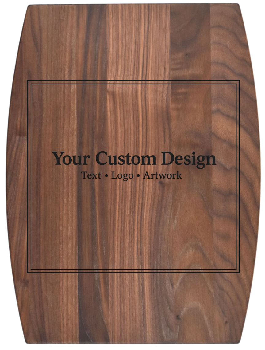 Arched Walnut Board – 9” × 12”