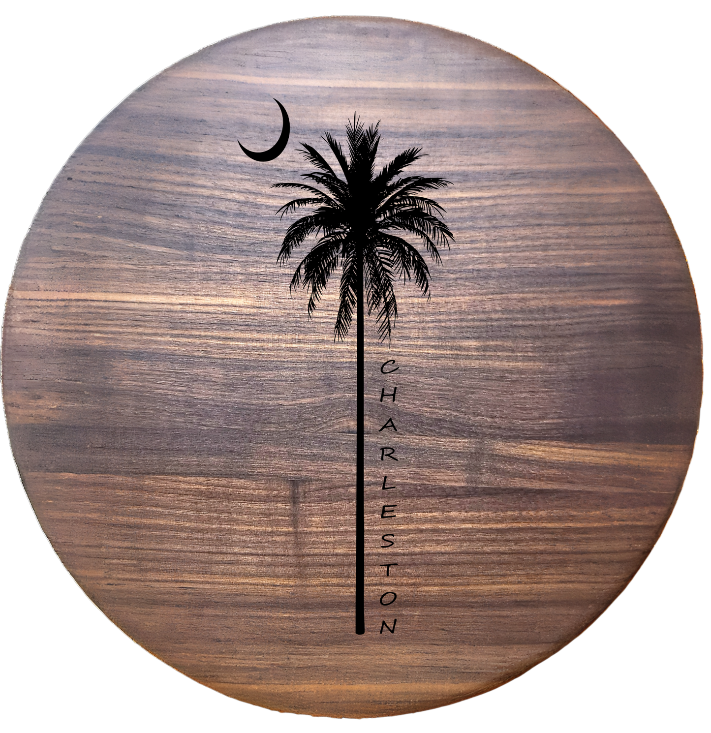 Large Round Walnut Charcuterie Board – 15”