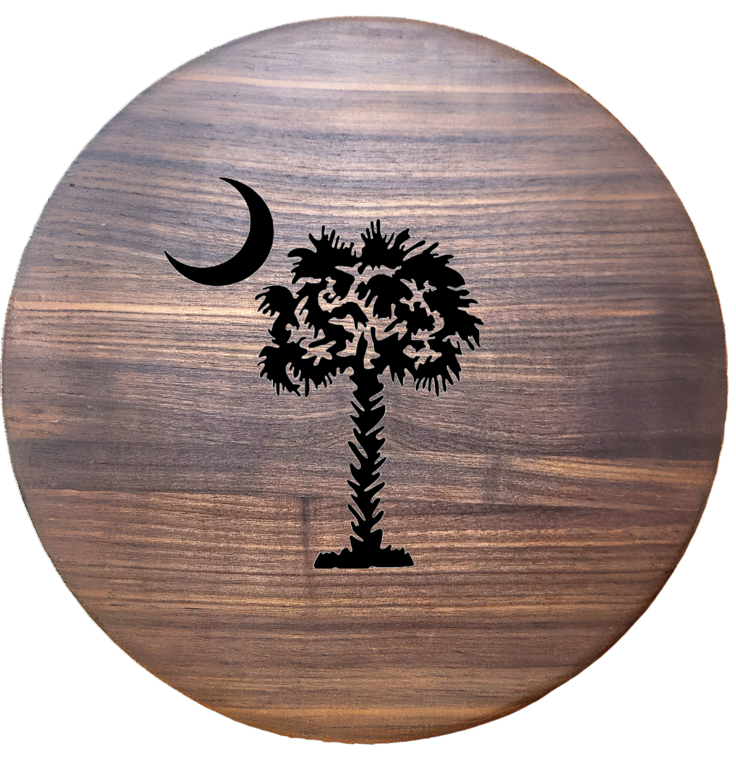 Large Round Walnut Charcuterie Board – 15”
