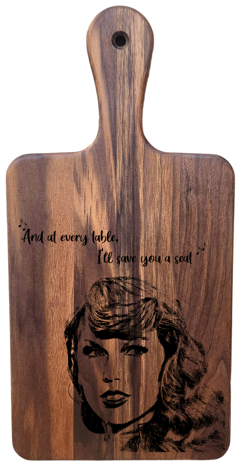 Small Walnut Paddle Board – 16” × 8”