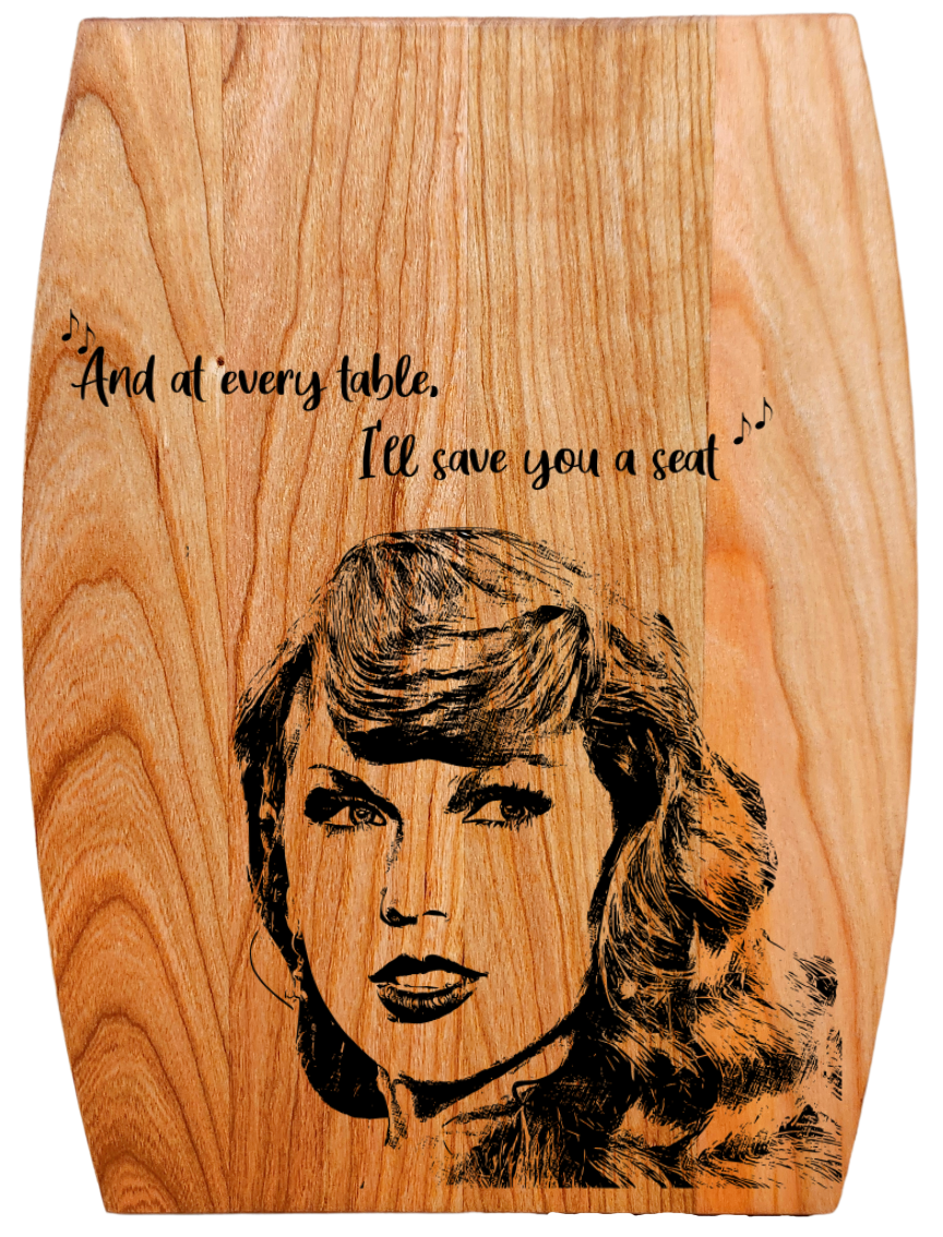 Arched Cherry Board – 9” × 12”