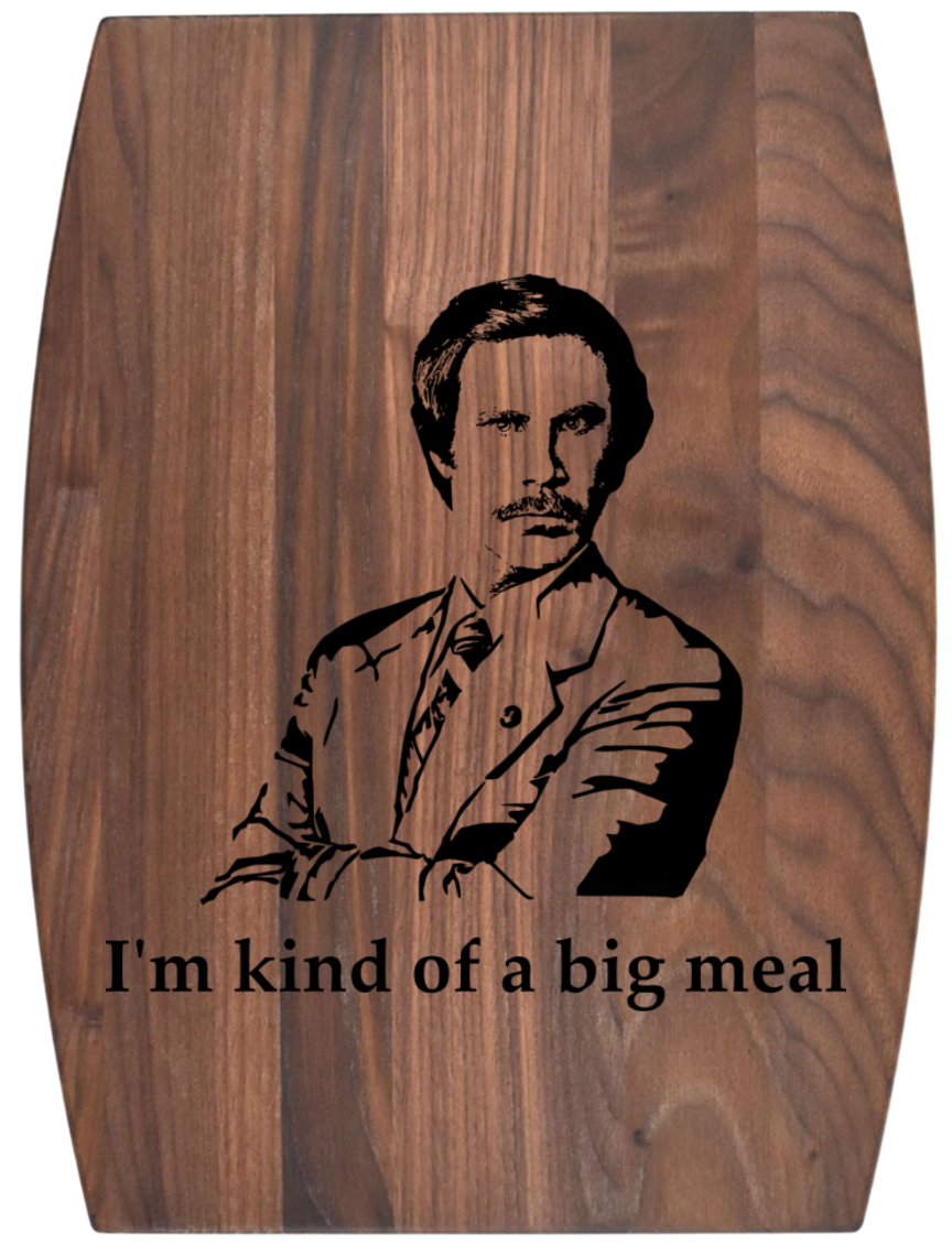 Arched Walnut Board – 9” × 12”