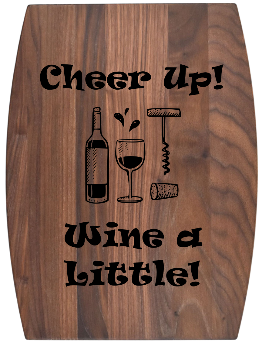 Arched Walnut Board – 9” × 12”