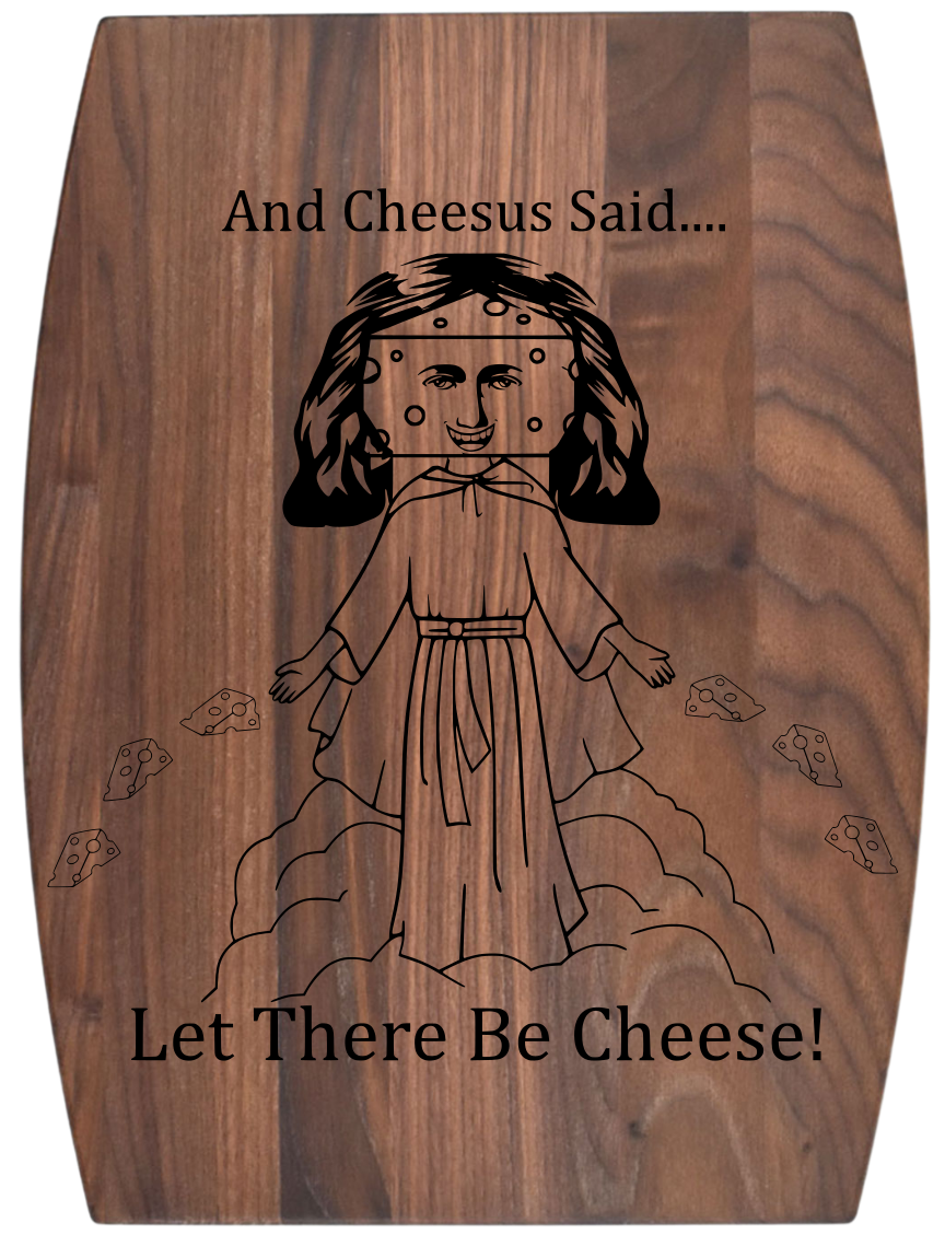 Arched Walnut Board – 9” × 12”