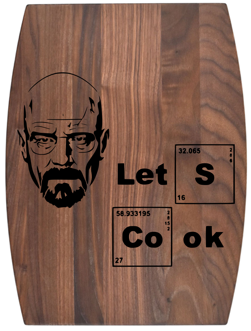 Arched Walnut Board – 9” × 12”
