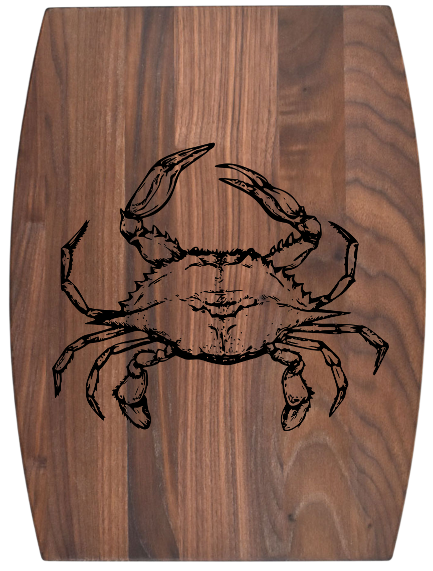 Arched Walnut Board – 9” × 12”