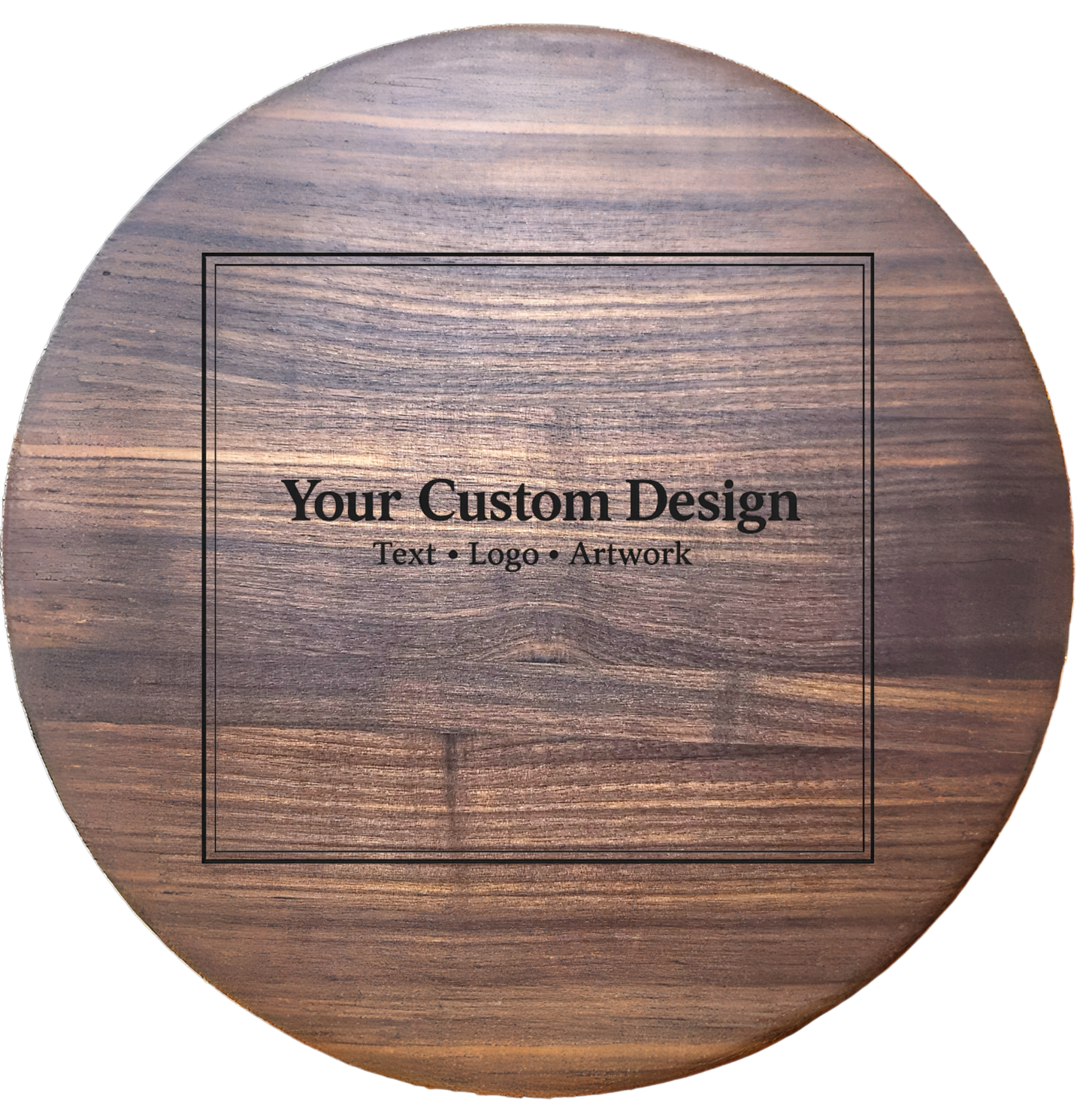 Large Round Walnut Charcuterie Board – 15”