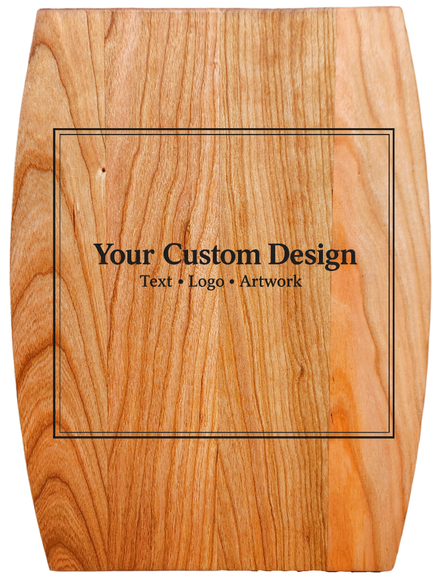 Arched Cherry Board – 9” × 12”