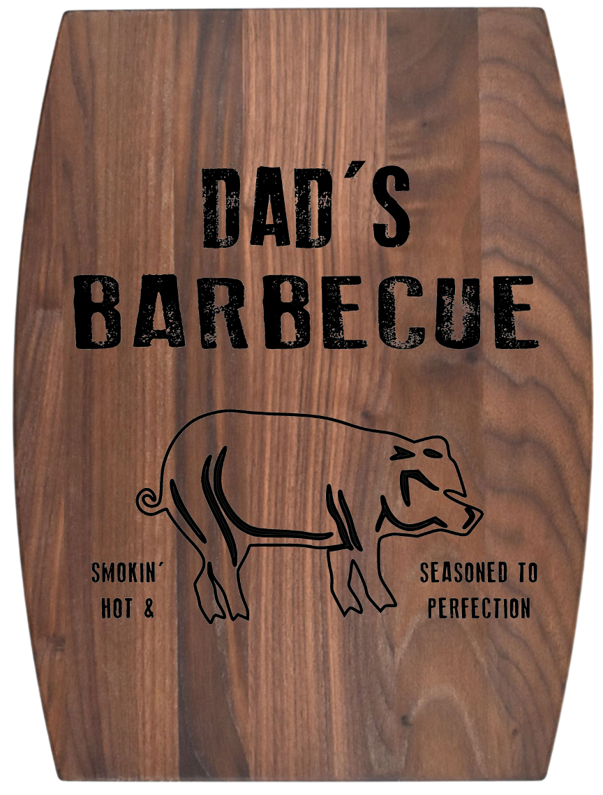 Arched Walnut Board – 9” × 12”