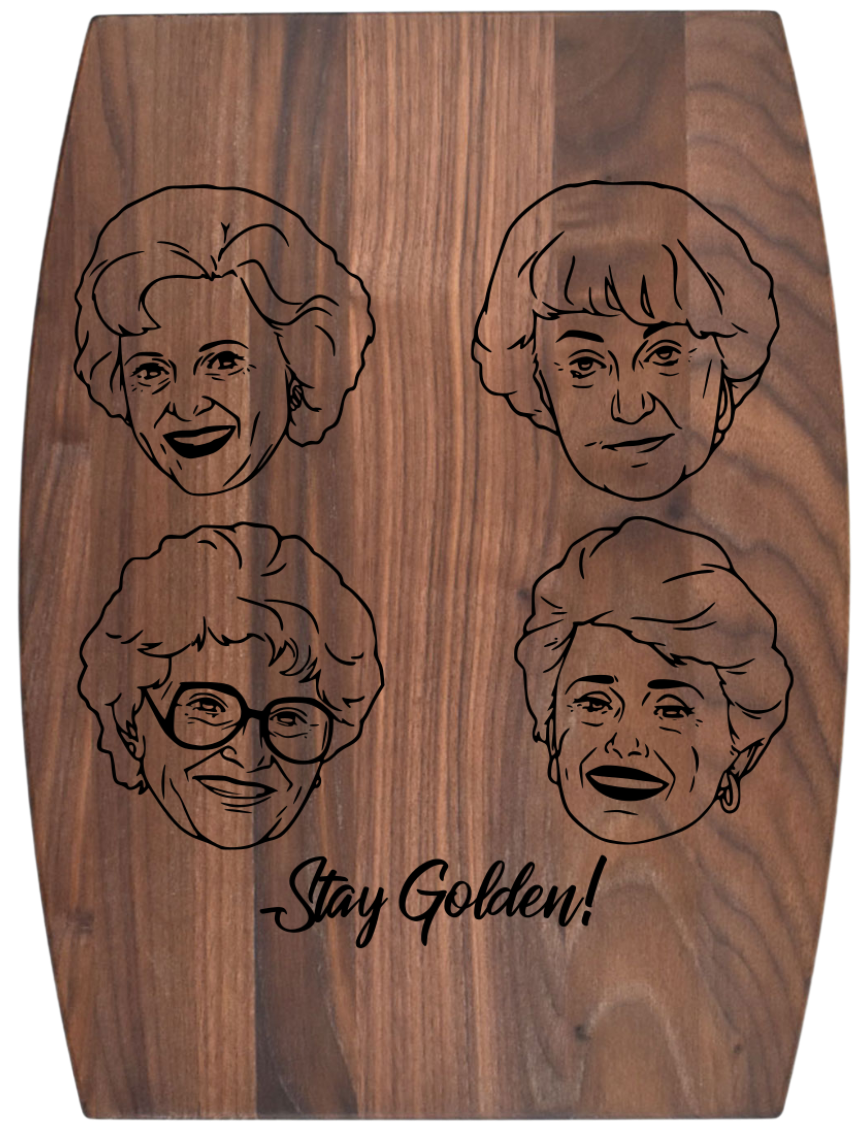 Arched Walnut Board – 9” × 12”