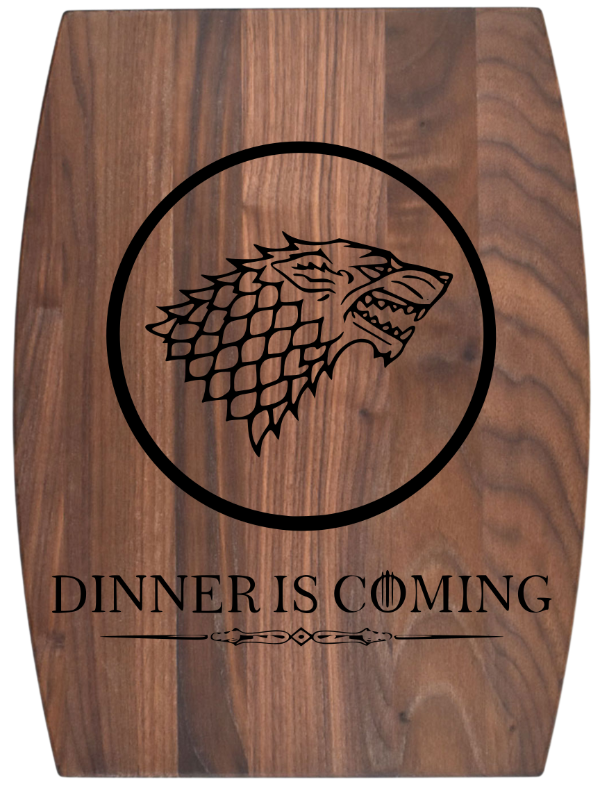 Arched Walnut Board – 9” × 12”