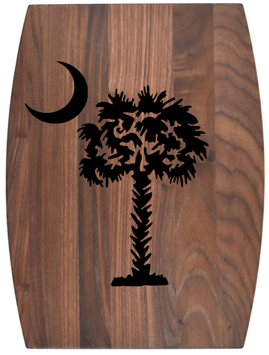 Arched Walnut Board – 9” × 12”