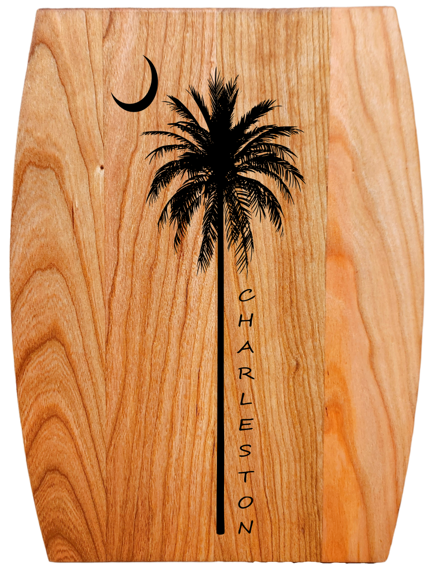 Arched Cherry Board – 9” × 12”