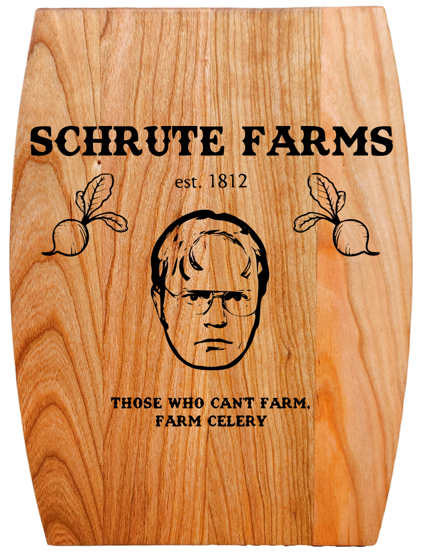 Arched Cherry Board – 9” × 12”