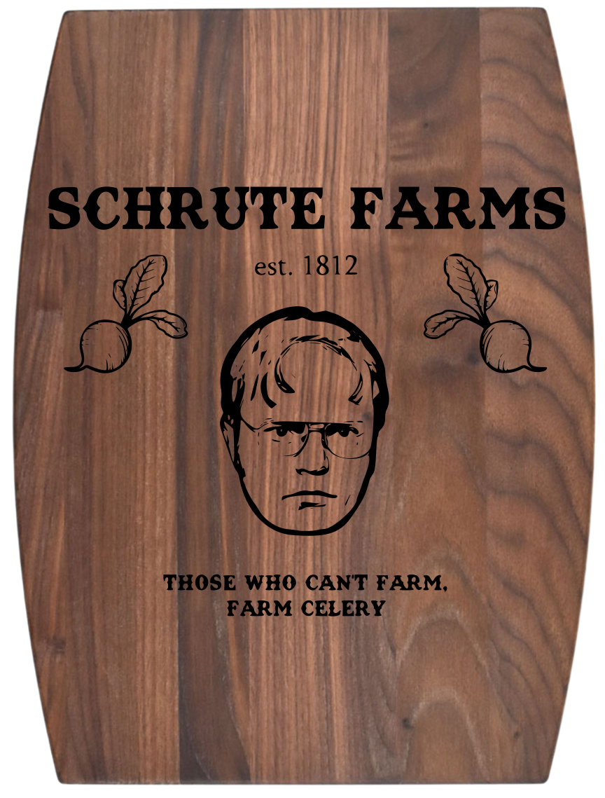 Arched Walnut Board – 9” × 12”