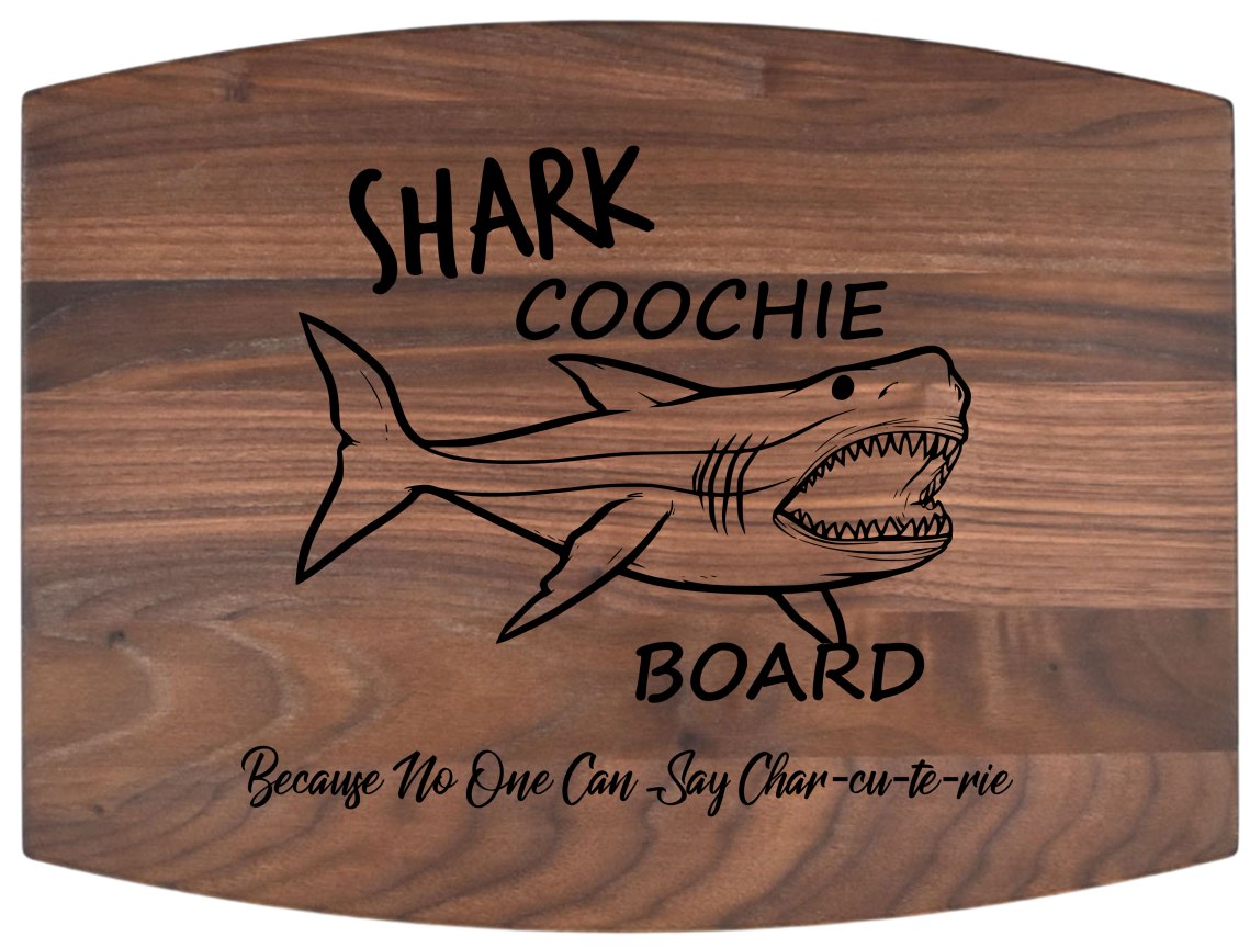 Arched Walnut Board – 9” × 12”