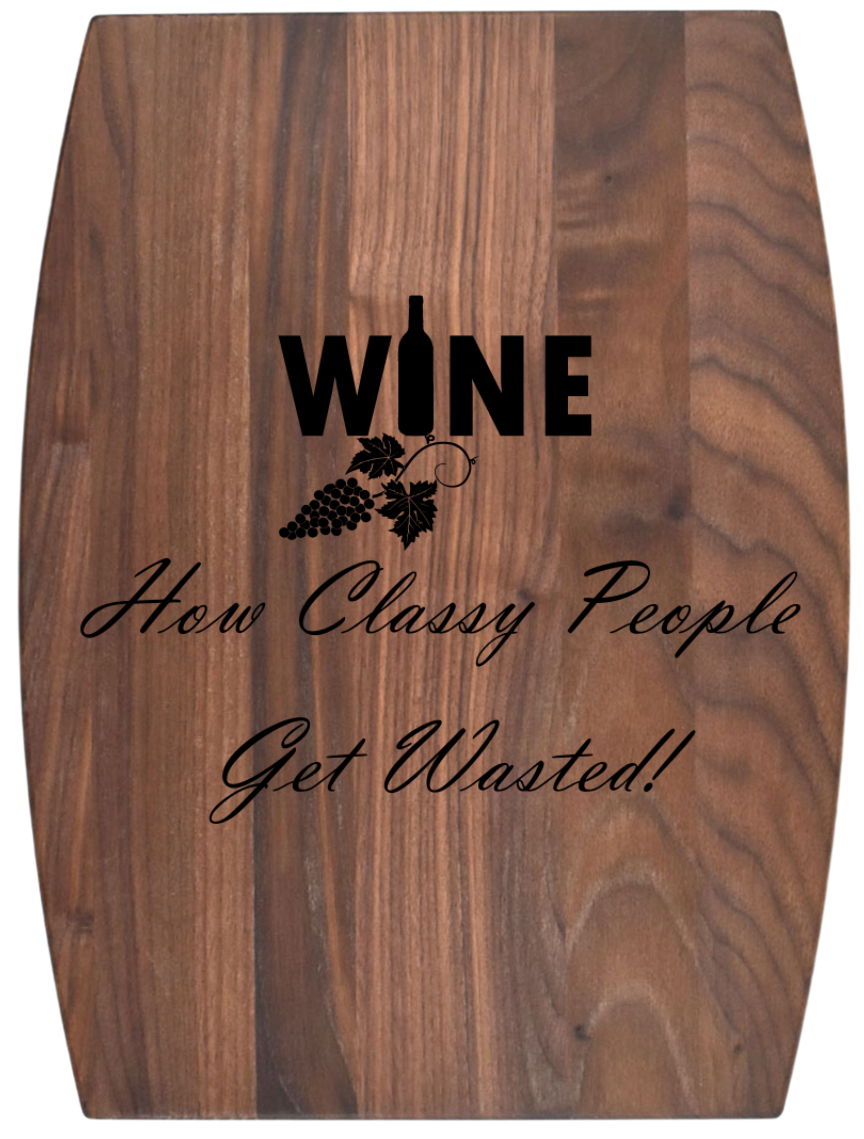Arched Walnut Board – 9” × 12”